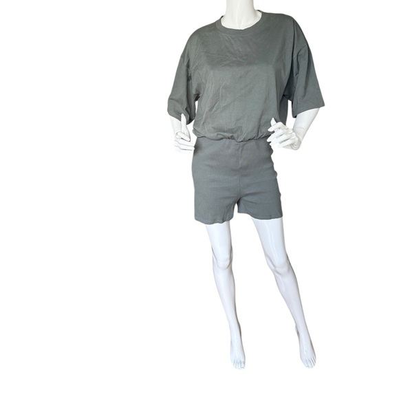 Zara sage green biker short jumper size L - Picture 1 of 8